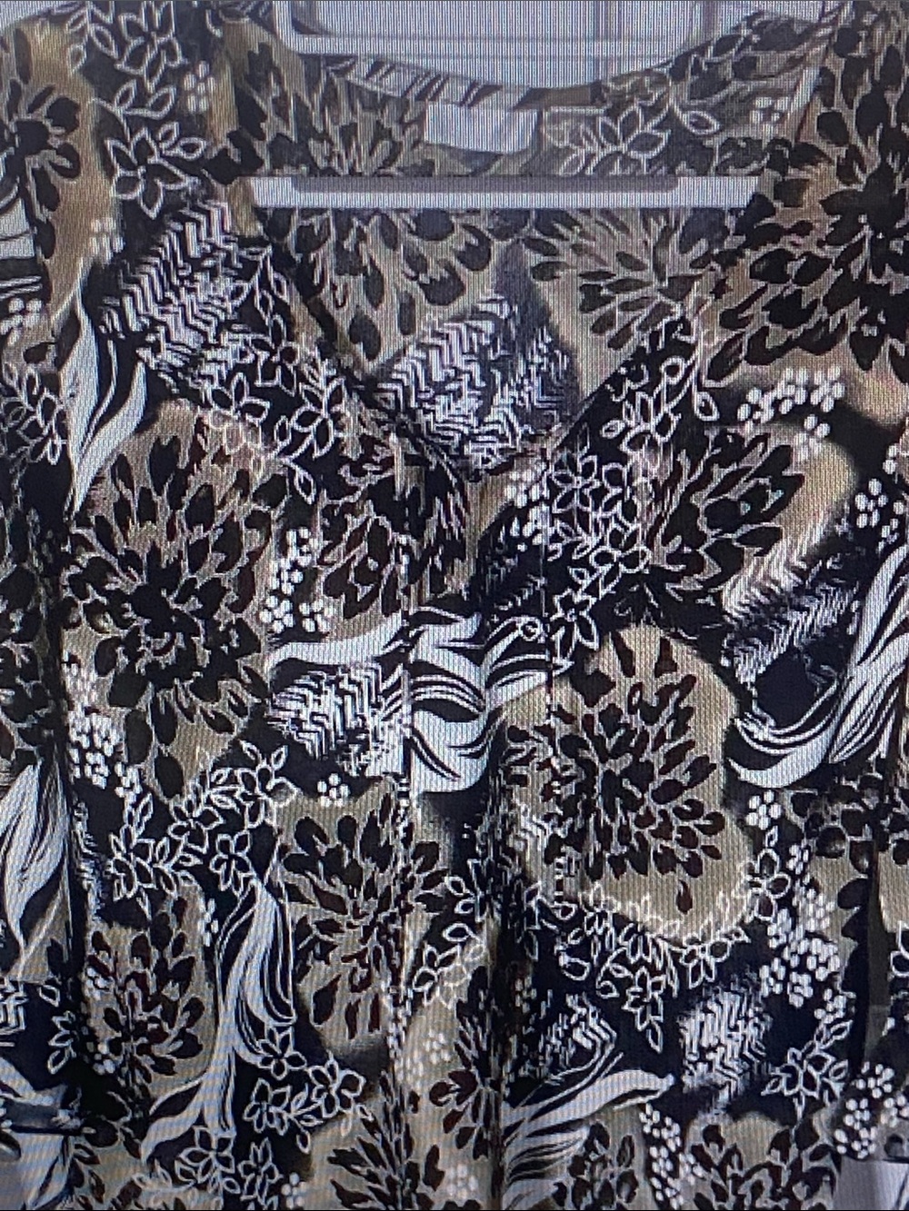 GNW Black and Brown Floral Print Blouse